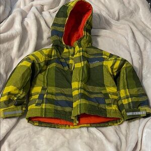 Columbia Green and Orange Puffer Jacket with Hood